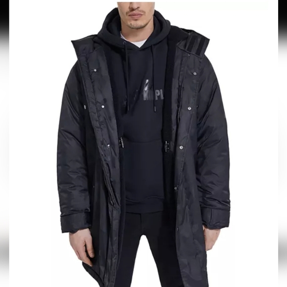 The Kooples Long Loose Parka Men's Size Large Black $825 Retail NWT - Picture 5 of 15